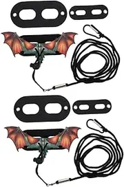 BESPORTBLE 2 Sets Adjustable Reptile Harness Pet Walking Rope for Lizards Bat Design Leash for Reptile Pets Lightweight Comfortable