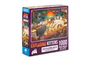 Exploding Kittens 1000Pc Cats Playing Chess Puzzle