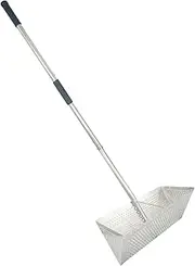 Sand Fleas Rake, Stainless Steel Sand Sifter, Detachable 47 Inches Long Handle, 15.7 Inches Width Basket, Sand Crab Catcher with Sharp Teeth,Collapsible Sand Fleas Catcher for Travelling.