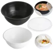 1050ml Take Away Food Containers Round Bowls Takeaway Plastic Soup Noodle Bulk