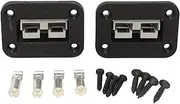 2pcs 50A Plug Mounting Panel Flame Retardant Embedded Connectors Flush Mount Recessed Plate for Anderson Power SB50 Series Connector Ideal for Caravan Camping Boat Trucks High End
