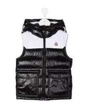 down-feather hooded gilet 8Y black