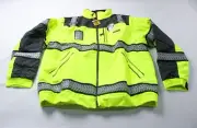 KwikSafety Mens Reflective Universe Safety Bomber Jacket EJ3 Yellow Size 4XL NWT