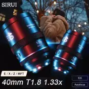 SIRUI 20mm 40mm T1.8 1.33x S35 AF Anamorphic Prime Cine Lens Sony Fuji M43 Nikon