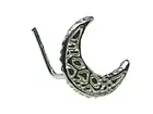Moon Nose Stud Lunar Waxing Waning 22g (0.6mm) 925 Sterling Silver L Bent Uk