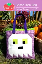Ghost Tote Bag Pattern Sew Fun #116 Finished 13" X 13.75" Halloween
