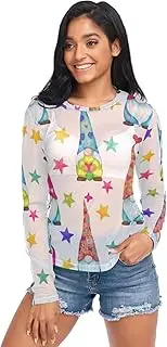 [RPLIFE] Gnomes Stars Cute Mesh Top, Sheer See Through Top S-XXL