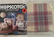 Vintage Charles Craft Hopscotch Aida Cloth Cross Stitch Fabric Plaid 15 x 15 New