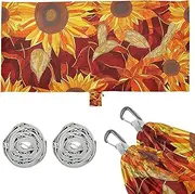 Sunflower Bright Orange Camping Hammocks with Tree Straps Rope Hammock for Camping Travel Accessories