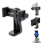 Cell Phone Tripod Mount Adapter (2 Pack), Universal Phone Holder Adjustable C...