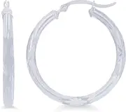 [DECADENCE] 14k Yellow Gold Solid Polished Round Diamond Cut Hoop Earrings for Women | 3mm Thick | Classic Style | Round Diamond Cut Hoop Earrings | Secure Click-Top |Shiny Polished Earrings, 20mm-90mm