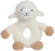 Apricot Lamb Baby Lamb Soft Rattle Toy, Plush Stuffed Animal for Newborn Soft Hand Grip Shaker Over 0 Months (Lamb, 4 Inches)