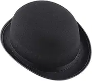 [Generic] Black Top Hat - Fedora Hat for Men | Trilby Hat for Men | Men's Fedoras & Trilby Hats | Victorian Fancy Dress Top Hat | Classic Halloween Costume Accessory | Black Bowler Derby Hat for Adults Teens