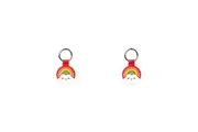 2x Legami Holder Key Ring Tracking Case Keyring Accessory For AirTag Rainbow