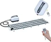Bath Spa Massage Mat (124 * 43CM), with Inflatable Pillow + Remote, 6-Speed Adjustment, 114 Bubble Nozzle, Comfort Massage/Automatically Close, for Relax Your Muscles,White