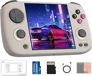 Whatsko RG CubeXX Handheld Spielkonsole,RG Cube XX Retro Konsole 32G+64G mit 5500+ Spielen,RGB Joystick Beleuchtung 3.95 Inch IPS Screen 3800mAh,Support Wi-Fi Multiplayer und HD TV-Ausgang(Grau)