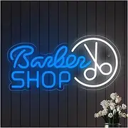 Hanging Art Neon Signs Barber Shop LED Neon Sign Acrylic Light USB Dimmer Switch For Business Beauty Salon Barber Singboards Wall Decor 19cmx40cm