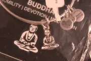 NWT Authentic ALEX AND ANI Buddha Expandable Charm Bangle in Silver ~ SEALED