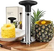 Stainless Steel Easy Kitchen Tool Fruit Pineapple Corer Slicer Cutter Peeler Stainless Steel Pineapple Cutter for Easy Core Removal & Slicing - Super Fast Pineapple Slicer and Corer Tool