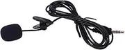 Hoement Mini Recording Microphone Clip-on Black 3.5mm Plug -Directional Pickup for Speech Interviews