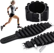 Adjustable Silicone Weight Bracelets - Wearable Ankle Weights with Removable Met