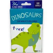 Dinosaurs Our World Flash Cards 36 Flashcards Bendon Inc