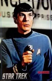 Spock Holding Ray Gun Rare Poster 24 x 36