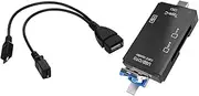 Storage Expansion Compatible with Fire TV Stick, Samsung, SD Card Reader File Transfer Kit for Firesticks, Media Devices, Gaming Systems, 3 in 1 Card Reader for SD Card, Micro SD (OTG Cable Included)