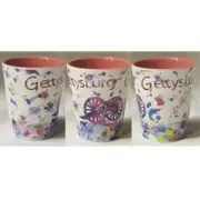GETTYSBURG WATERCOLOR PINK SHOT GLASS SHOTGLASS NEW