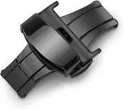 [BGBLKLGPPN] Fashion Double Press Butterfly Buckle Watch Button Accessory10 12 14 16 18 20 22mm Nonautomatic Watch Stainless Steel Clasp Strap buckle