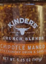 Kinder's Crunch Blends Chipotle Mango Chili Oil w/ Garlic & Onion Topper