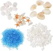 HAKIDZEL 1 Set Marine Material Package Seashell Decor Home Decor Clam Shells for Crafts Seashells for Decorating Shells Craft Material Aquarium Decor Seashells Sand Stones