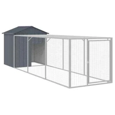 Walk-in Roof Chicken Coop Run Pet Cage Rabbit Hutch House Large 117x405x123cm