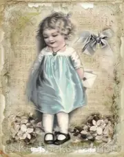 Whimsy Dust Victorian Child Quilt Block Multi Szs FrEE ShiP WoRld Wide (G5C