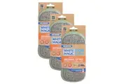 3x White Magic Double-Sided Dish Washing Up Pad Cleaning Sponge Scrubbing Olive