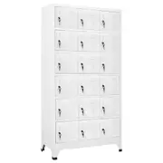Locker Cabinet with 18 Compartments Metal 90x40x180 cm vidaXL