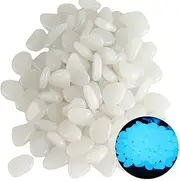 COMVIP Luminous Fish Tank Pebbles Glow Stones Garden Decorative 50pcs White