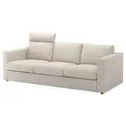 VIMLE 3-seat sofa, with headrest/Gunnared beige