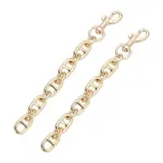 2Pcs 17cm/6.7" Alloy Purse Strap Extender Bag Chain for Handbag Clutch, Gold