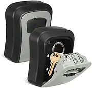 COMPUKAS 2 Sets Wall Mount Key Hider Secure Combination Lock Box for Keys and and Office Use