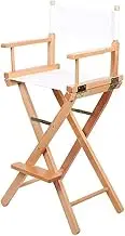 Director's Chair, Makeup Artist Chair, Folding Director's Chair, Portable Folding Chair, Outdoor Tall Wooden Folding Chair, Picnic, Hiking and Camping Chair (Color : A)