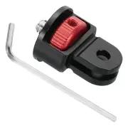 Aluminum 1/4" Thread Camera Tripod Mount Conversion Adapter, Black Red