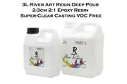 Epoxy Resin River Art Resin Deep Pour High Performance 2:1 Ultra-Clear Casting 3L Pack