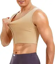 [TAILONG] Mens Compression Corset Vest Hide Gynecomastia Chest Binder Tank Top Faja para Hombre