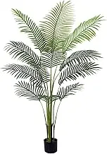 Aphighjoy 5FT Artificial Areca Palm - Fake Plants Palm Tree Faux Tropical Palm Potted Dypsis Lutescens for Home Decor Office Housewarming Gift (5Ft -1Pack)