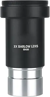 3X Barlow Lens Fully Multi Coated Achromatic for 1.25" Astronomical Telescope with M42 Camera Adapter Threads