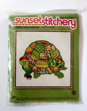 Sunset Crewel Embroidery Kit Tommy Turtle Sampler #2751 NIP Chris Davenport