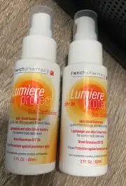 (2) Bottles french pharmacy Lumiere Protect Sun Confidence Sunscreen SPF 30 NWOB