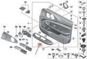 MINI CLUBMAN F54 Front Right Door Armrest 51417413458 7413458 NEW GENUINE