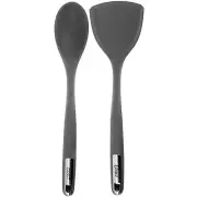 Oster Ridgecrest 2 Piece Silicone Kitchen Tool Serving Spoon and Turner Set in G